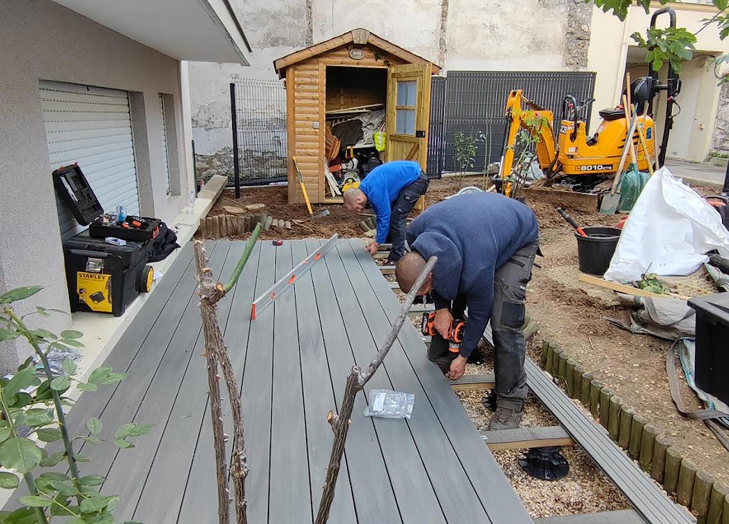 amenagement jardin terrasement avant